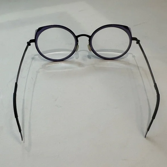 Lindberg Titanium Purple Round Cateye Glasses